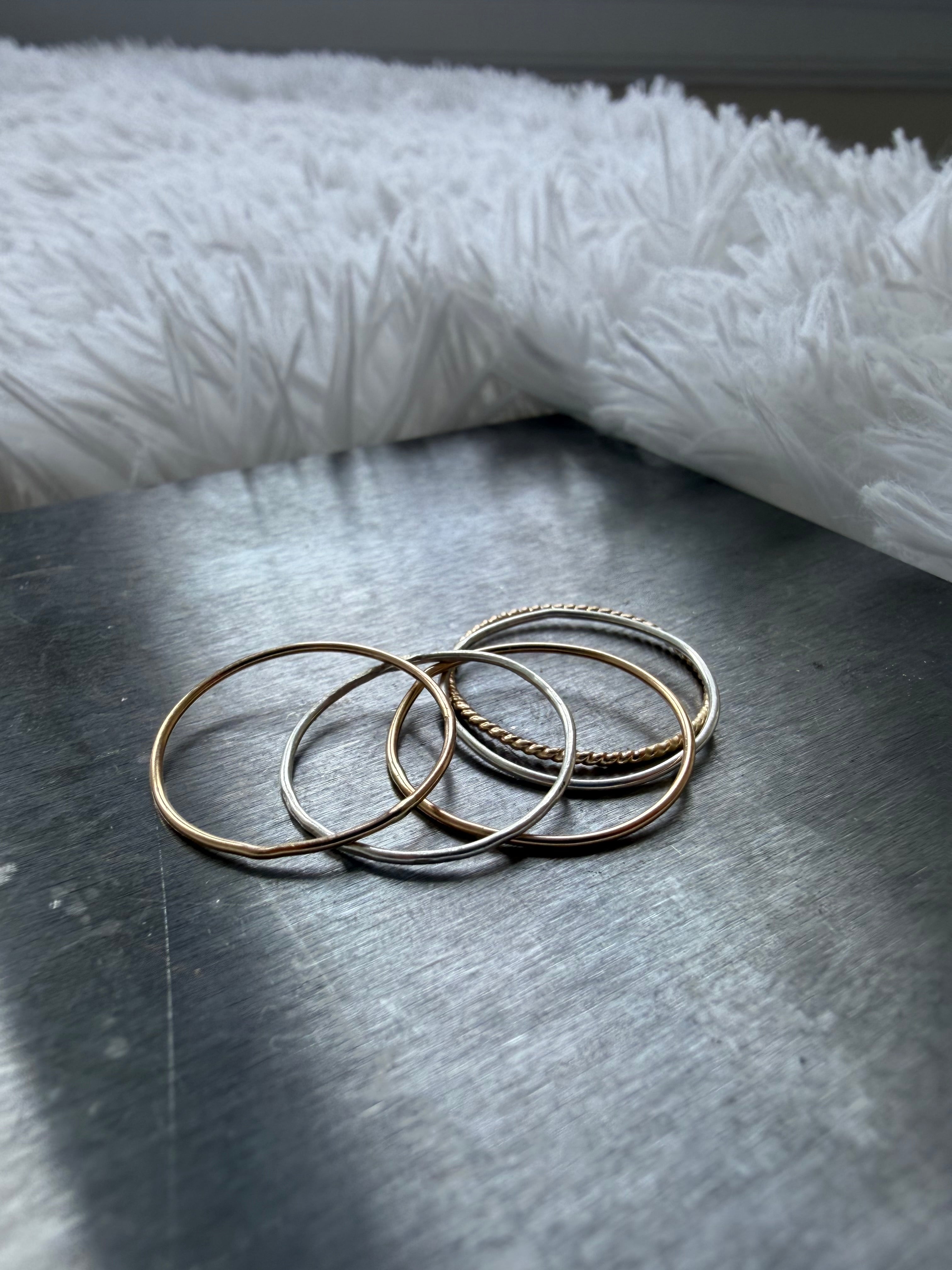 Gold & Silver Rings (set of 5)