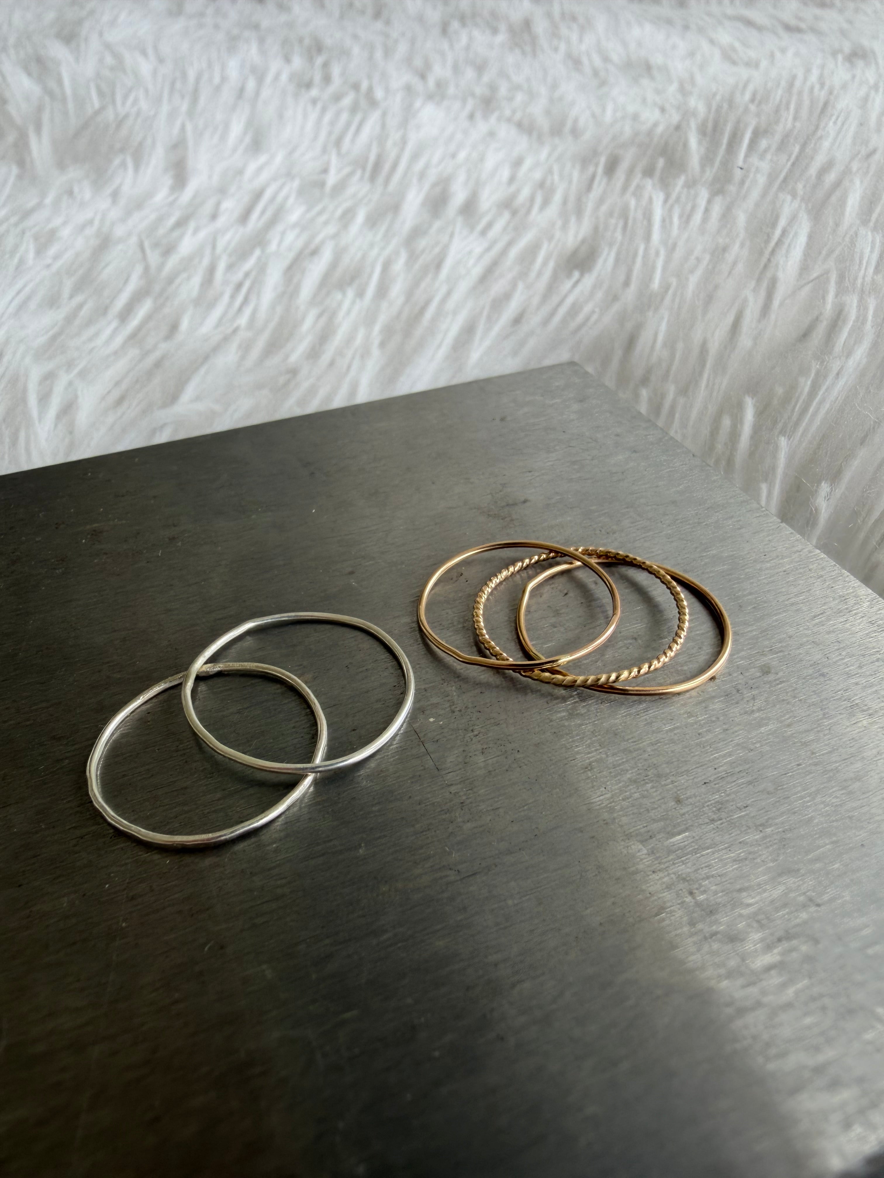 Gold & Silver Rings (set of 5)