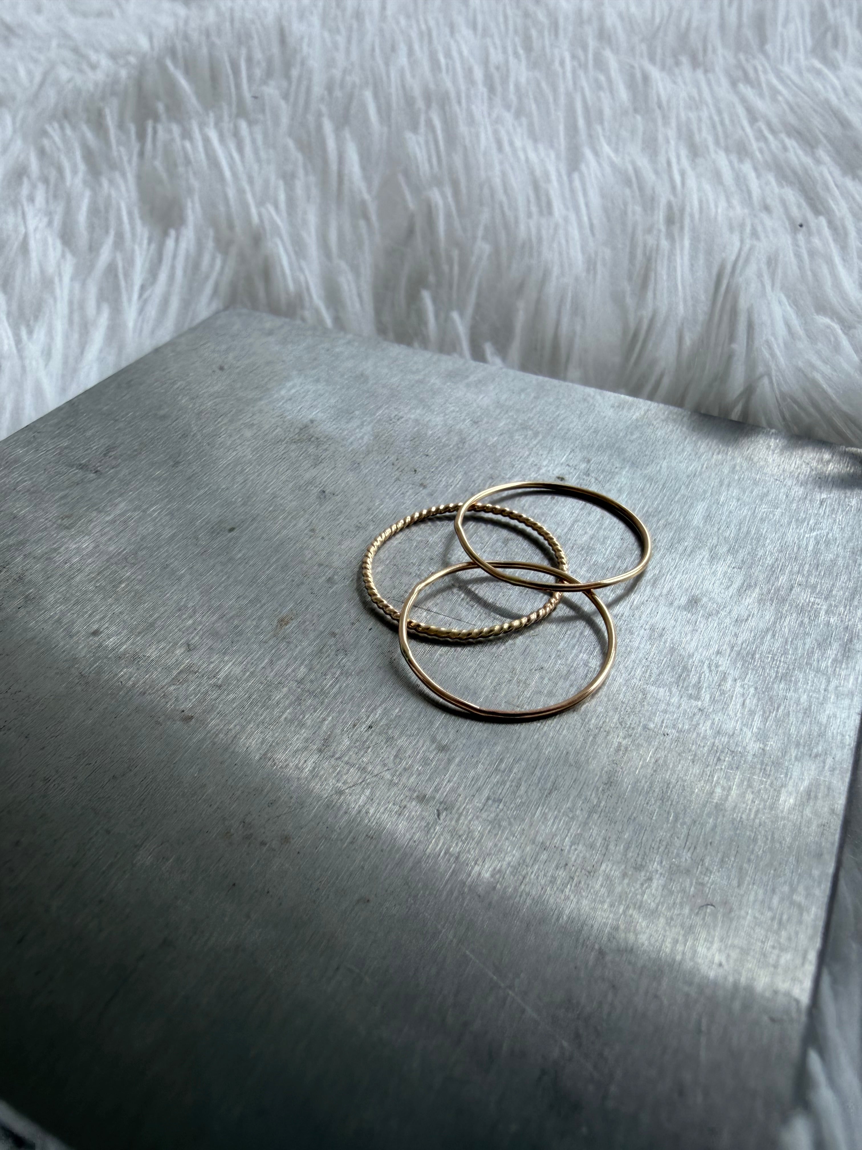 Gold Rings (set of 3)
