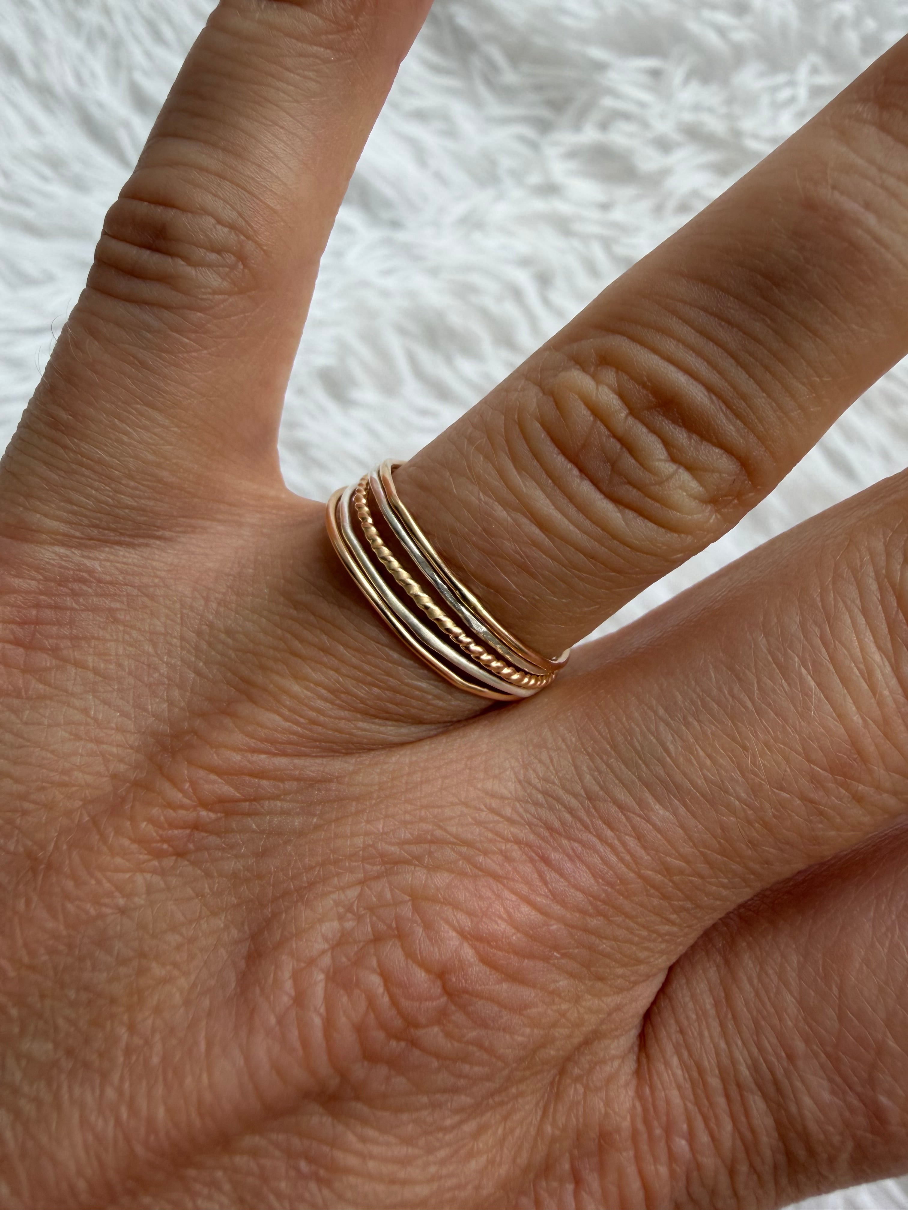 Gold & Silver Rings (set of 5)